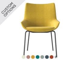 Flow Armchair - Low Arm with 4 Post Base