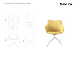 Sakura Collection Flow Armchair High Arm Swivel Base Website