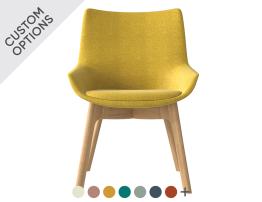 Flow Armchair - Low Arm with Wood Base
