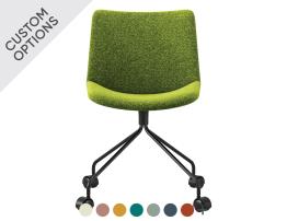 Flow Chair - Fixed Pyramid Base with Castors