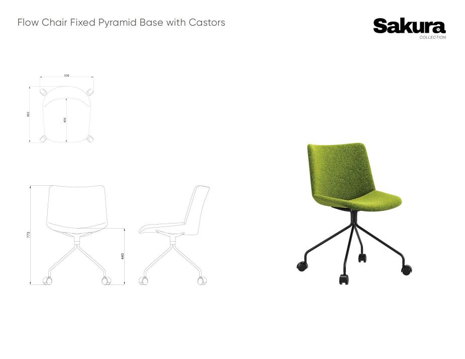 Sakura Collection Flow Chair Swivel With Castors Base Website
