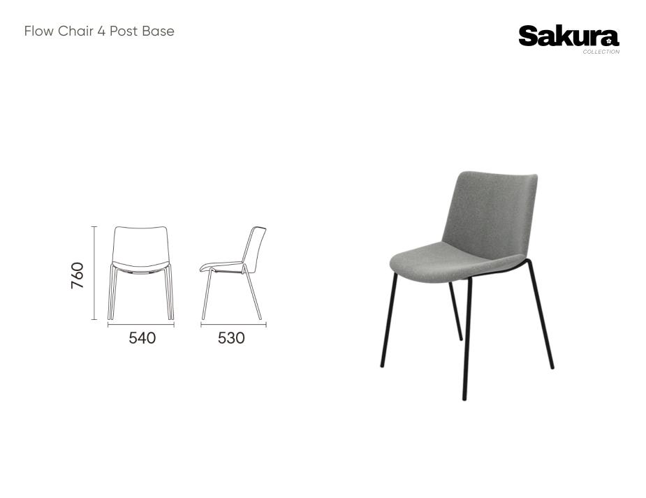 Sakura Collection Flow Chair 4 Post Base Website