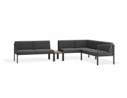 Seville Config J Corner Sofa - Charcoal - Outdoor