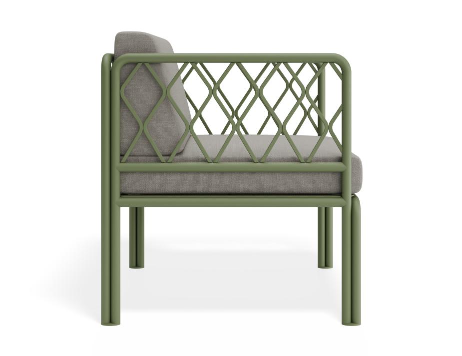 P 3v2 Seville Loungechair Greenframe Lightgreycushion