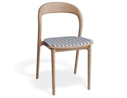 P 1 Mia Diningchair Natural Custom Bluestripe