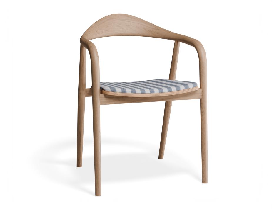 P 1 Arki Armchair Natural Custom Bluestripe