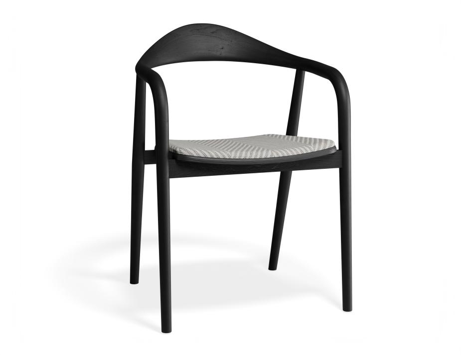 P 1 Arki Armchair Black Custom Herringbone