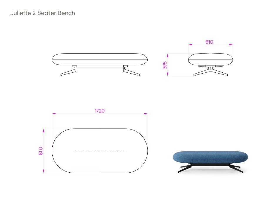 Juliette 2 Seat Bench