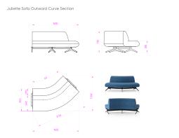 Juliette Sofa Outward Curve Section