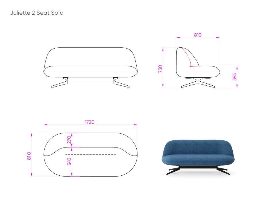 Juliette 2 Seat Sofa