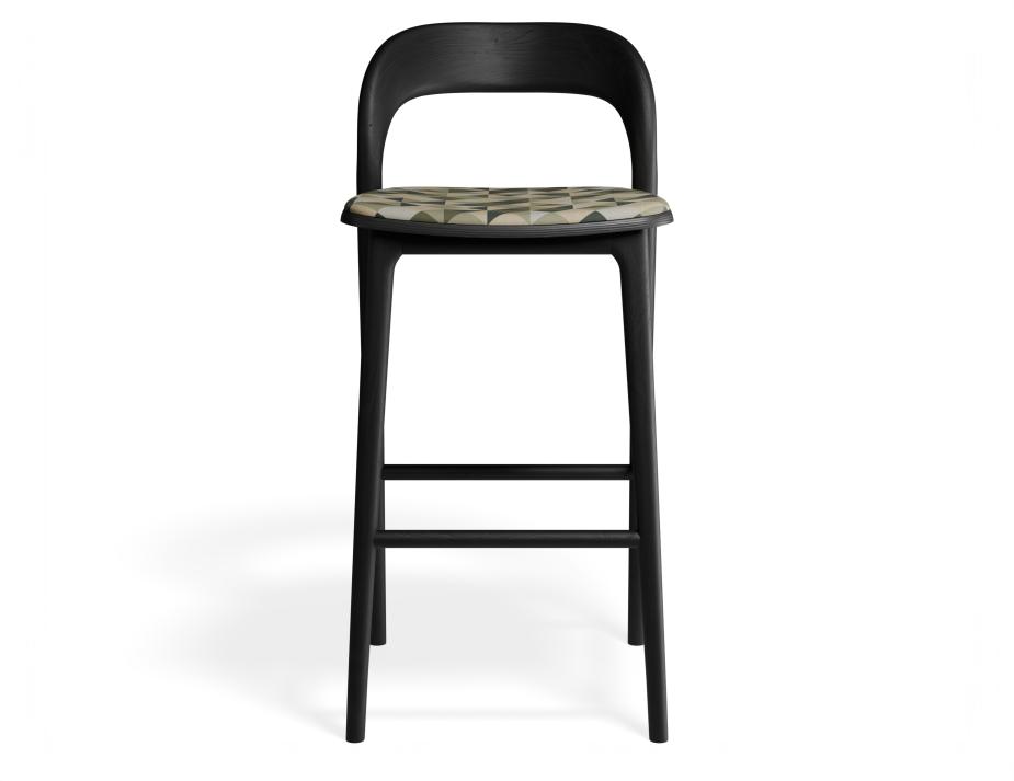 P 4 Mia Barstool Black Custom Eucalyptpyramid