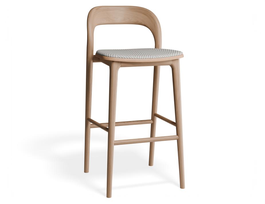 P 1 Mia Barstool Natural Custom Herringbone