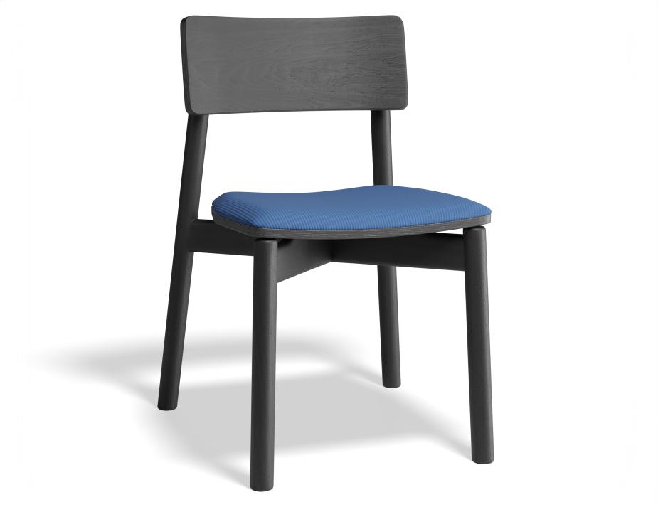 P 1 Andi Diningchair Pad Ashblack Bluecorduroy