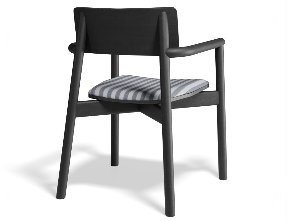 P 2 Andi Armchair Pad Ashblack Bluestripe