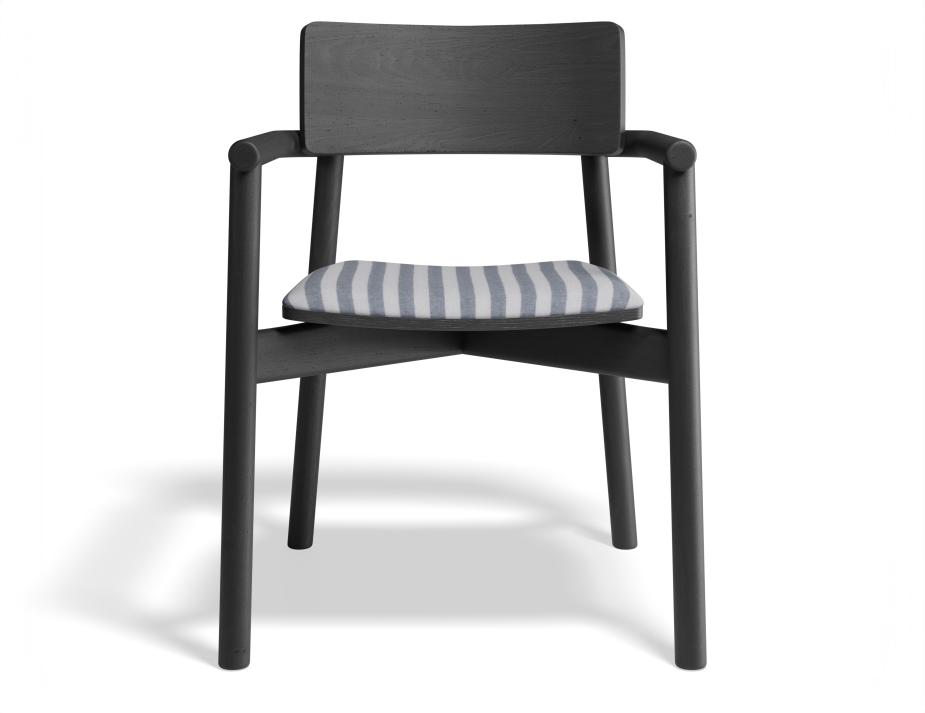 P 4 Andi Armchair Pad Ashblack Bluestripe