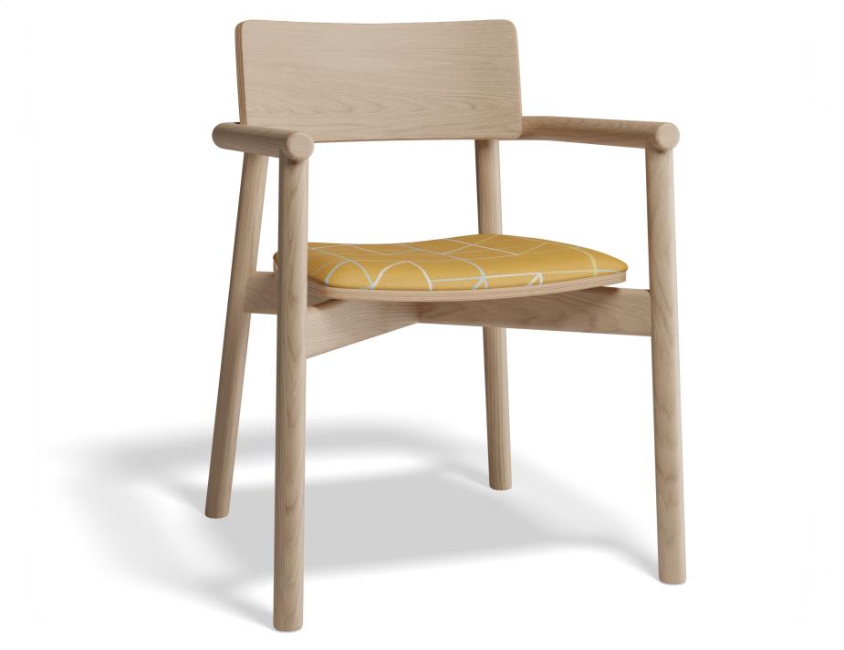 P 1 Andi Armchair Pad Ashnatural Isometricorange