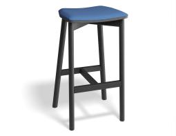 P 1 Andi Backlessbarstool Pad Ashblack Bluecorduroy