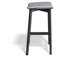 P 3 Andi Backlessbarstool Pad Ashblack Bluestripe
