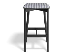 P 4 Andi Backlessbarstool Pad Ashblack Bluestripe