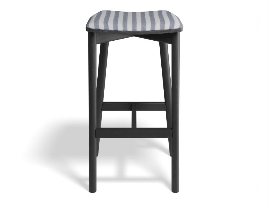 P 4 Andi Backlessbarstool Pad Ashblack Bluestripe