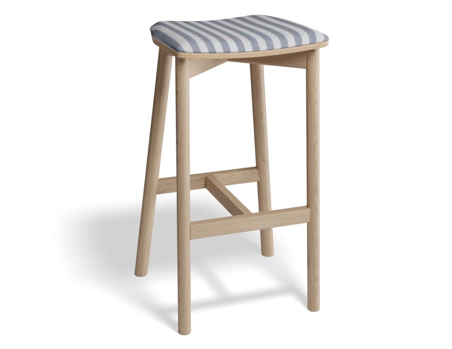 P 1 Andi Backlessbarstool Pad Ashnatural Bluestripe