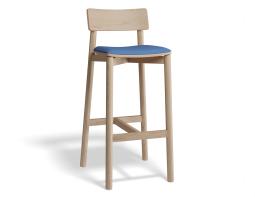 P 1 Andi Barstool Pad Ashnatural Bluecorduroy