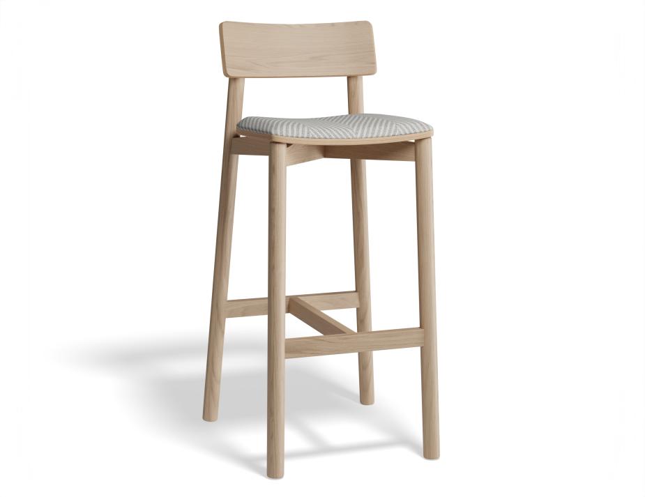 P 1 Andi Barstool Pad Ashnatural Herringbone