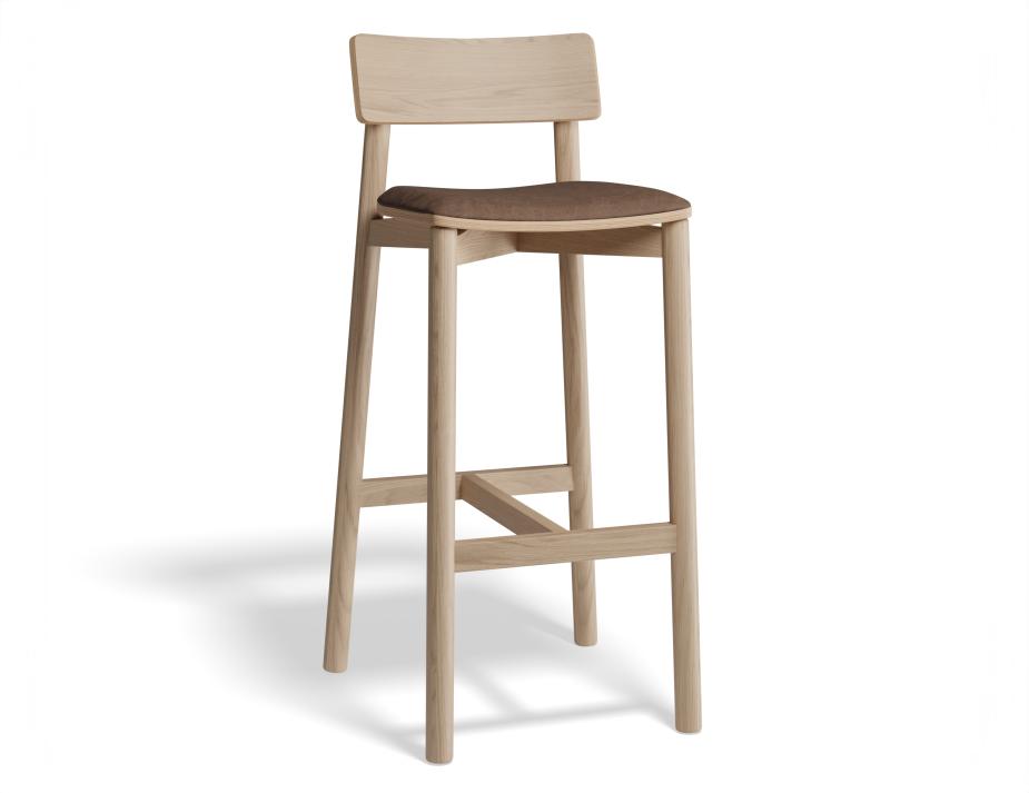 P 1 Andi Barstool Pad Ashnatural Printedsuede