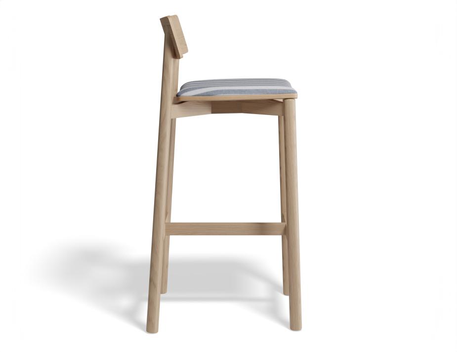 P 3 Andi Barstool Pad Ashnatural Bluestripe