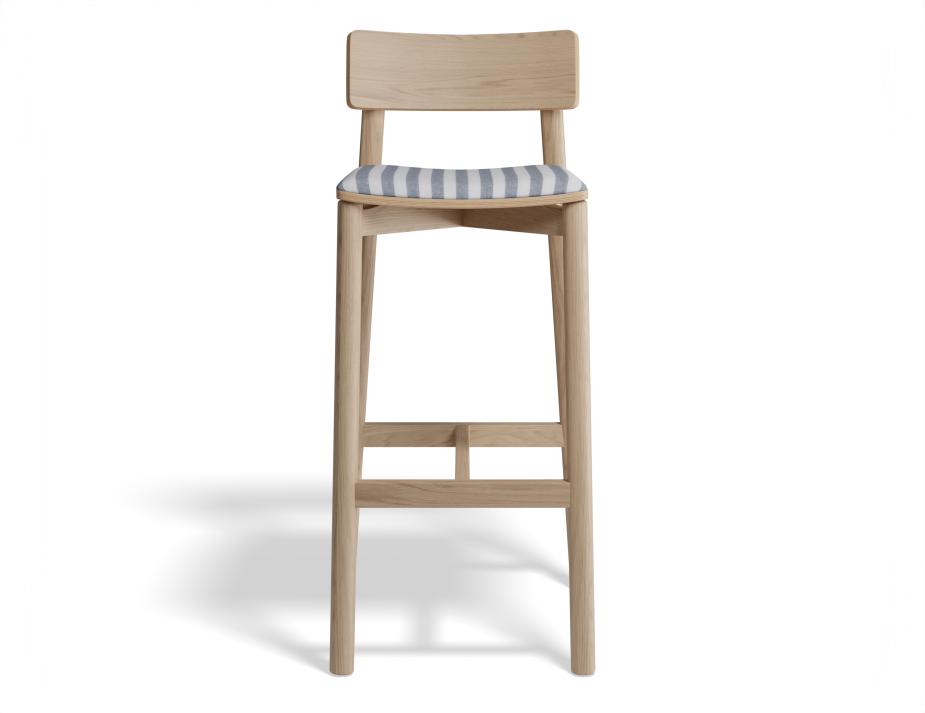 P 4 Andi Barstool Pad Ashnatural Bluestripe