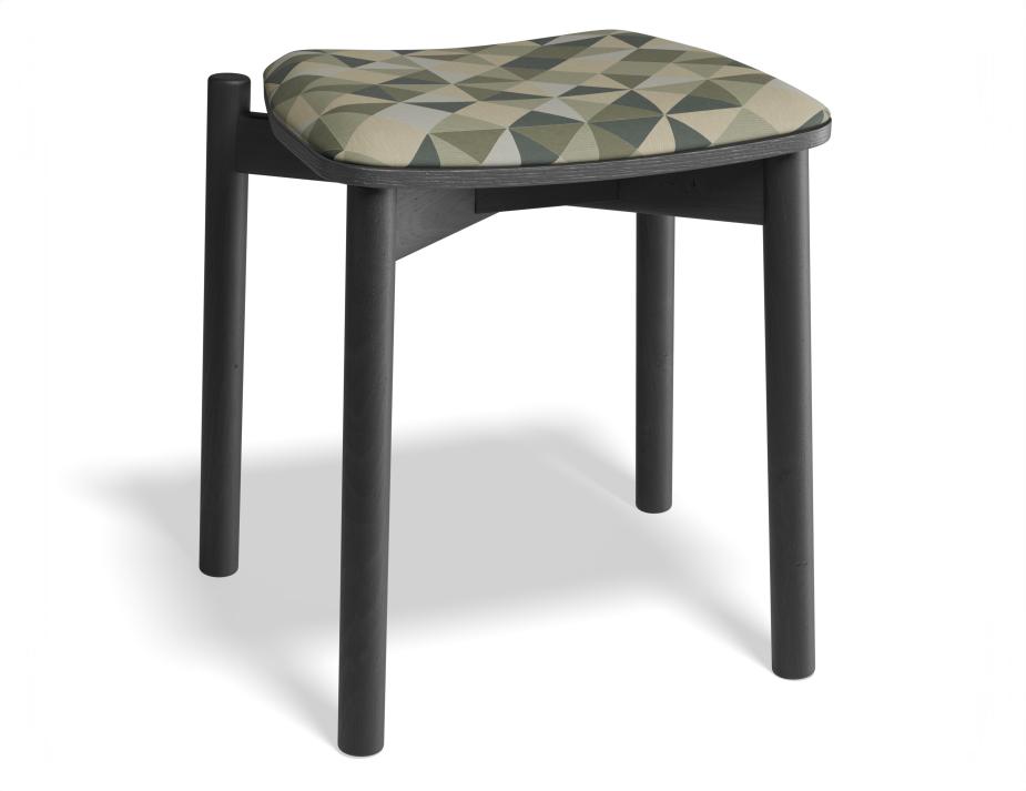P 1 Andi Lowstool Pad Ashblack Eucalyptpyramid