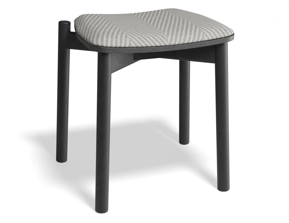 P 1 Andi Lowstool Pad Ashblack Herringbone