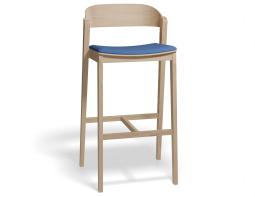 P 1 Grayson 75cmbarstool Pad Natural Bluecorduroy