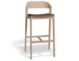 P 1 Grayson 75cmbarstool Pad Natural Printedsuede