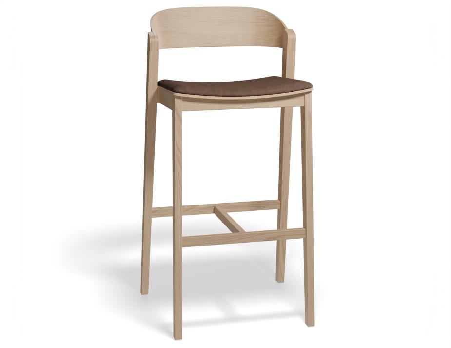 P 1 Grayson 75cmbarstool Pad Natural Printedsuede