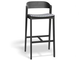 P 1 Grayson 75cmbarstool Pad Black Bluestripe