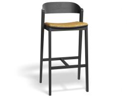 P 1 Grayson 75cmbarstool Pad Black Isometricorange