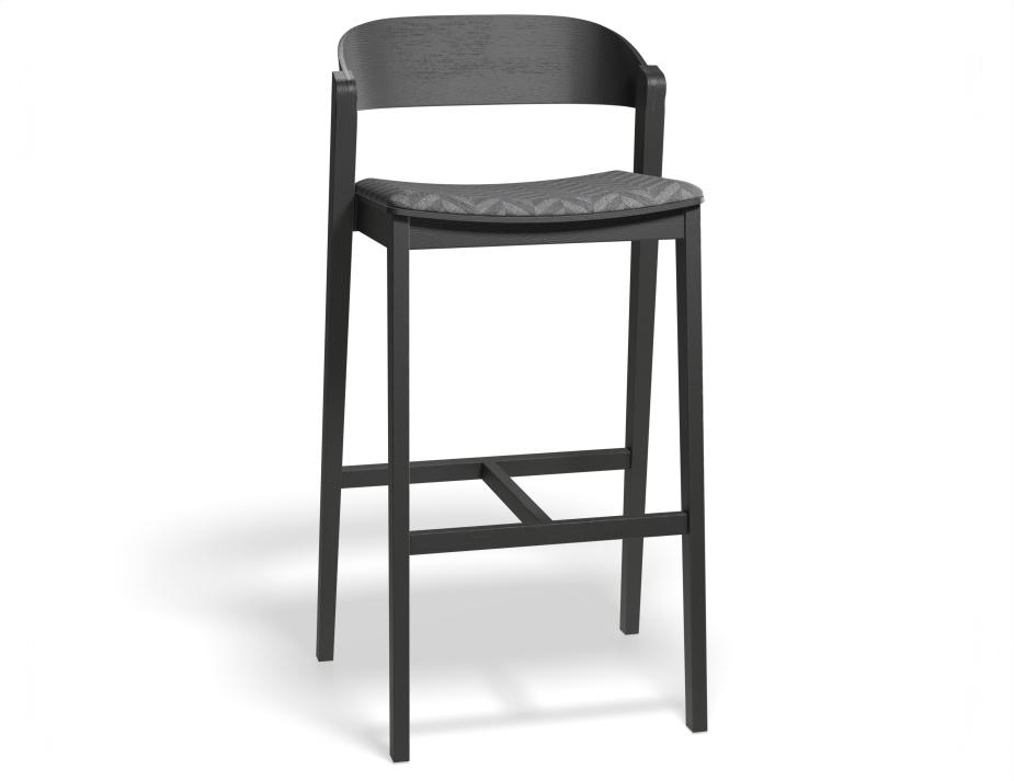 P 1 Grayson 75cmbarstool Pad Black Lazaruslupine