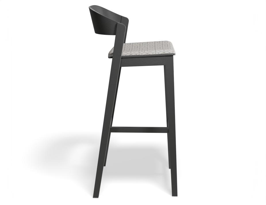 P 3 Grayson 75cmbarstool Pad Black Geometricpattern