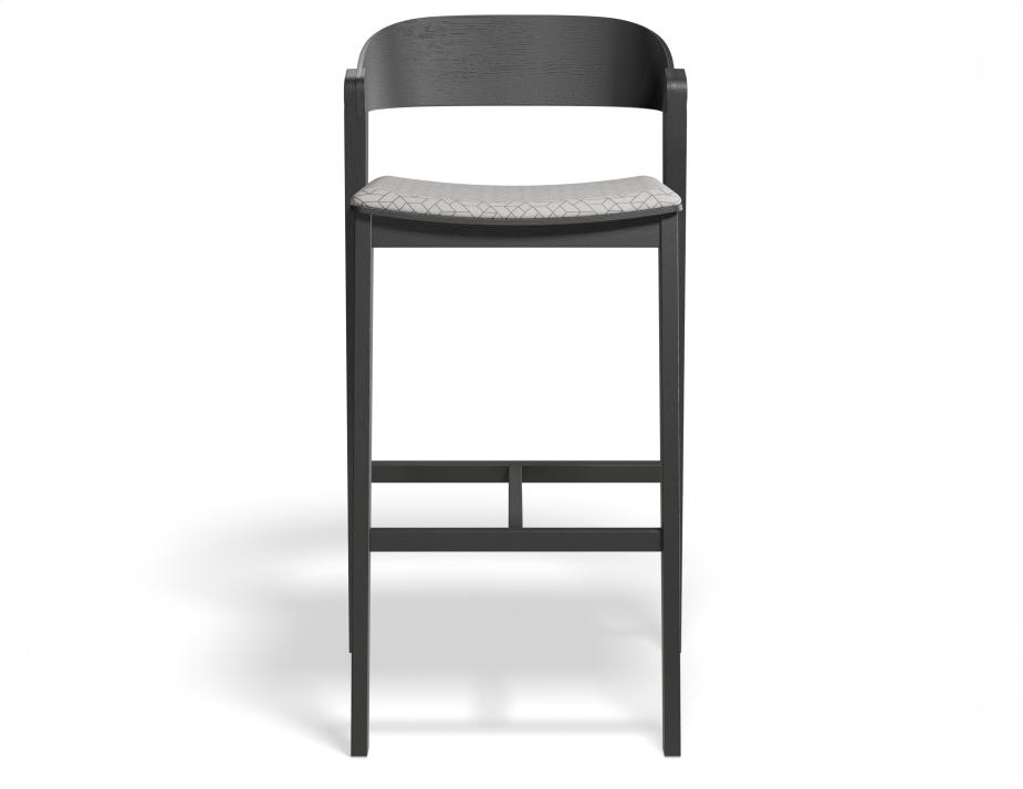 P 4 Grayson 75cmbarstool Pad Black Geometricpattern