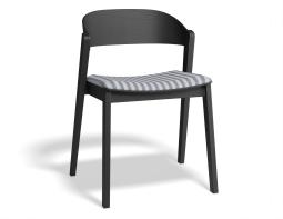 P 1 Grayson Chair Pad Black Bluestripe