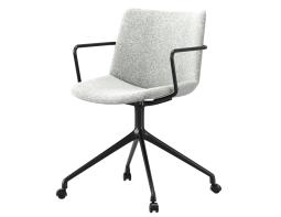 Grey Flow Chair Arms Swivel Castors 3