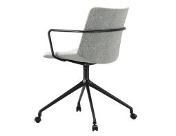 Grey Flow Chair Arms Swivel Castors 6