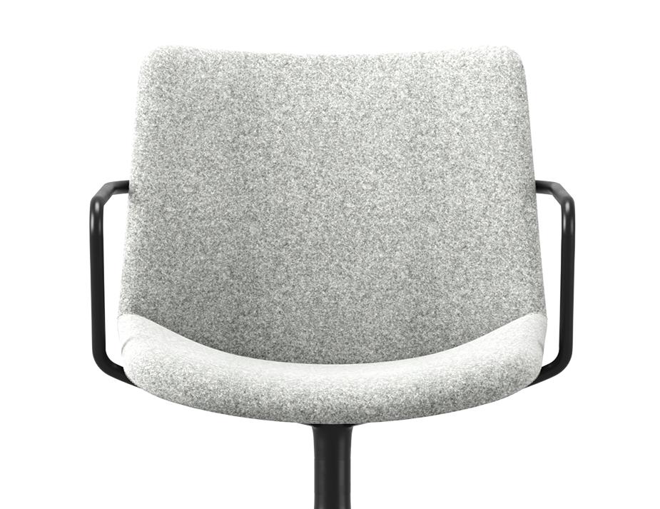 Grey Flow Chair Arms Swivel Castors 2