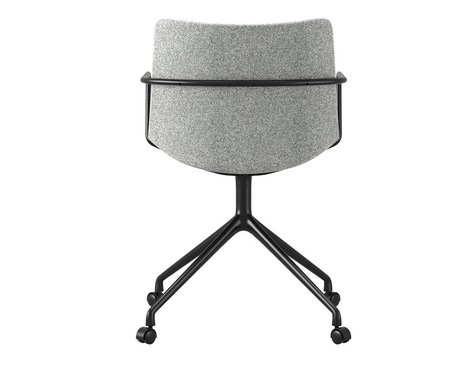 Grey Flow Chair Arms Swivel Castors 5