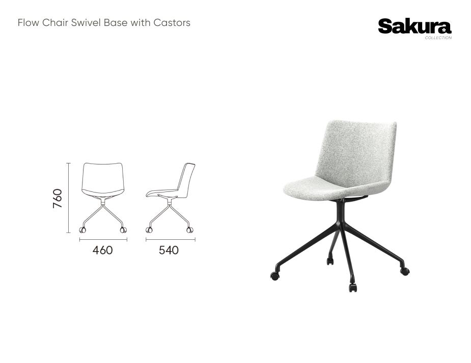 Sakura Collection Flow Chair Swivel With Castors Base Website