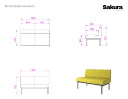 Sakura Bond 2 Seat Low Back