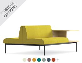 Bond 2 Seat Back to Back with Double High Side Table