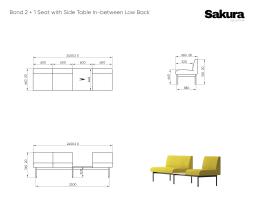 Sakura Bond 2 1 Seat With Side Table Inbetween Low Back