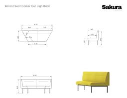 Sakura Bond Corner Cut High Back